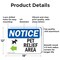 Signmission Pet Relief Area (Left Arrow), 18 in W x Rectangle, Aluminum OS-2PACK-NS-A-1218-L-17219 - alternate 8